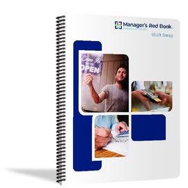 The Manager's Red Book - Shift Exchange logbook/notebook/planner, 8.5"x11" semi-annual, 78 pages, 9 lines per day, (F4387) (Oct 2026 - March 2027)