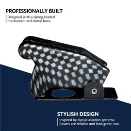 MGI SpeedWare Safety Flip Covers for Bat-Handle Toggle Switch 5-Pack (Carbon)