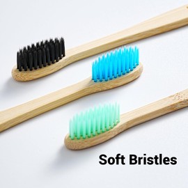 Puur Smile Premium Natural Bamboo Toothbrushes – 3 Pack | Eco-Friendly, Biodegradable Handle, Soft Bristles – Sustainable Oral Care for Adults