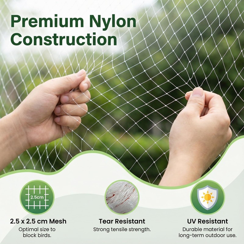 GWHOLE 33 x13 Ft Garden Netting for Tree and Plant