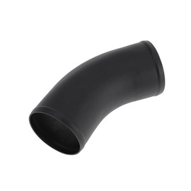 INFINAUTO 3.5" OD 45 Degree Bend 6064 Aluminum Alloy Tube Intercooler Pipe Surface Blasting Air Intake Connection Hose W/Double Bead Roll 3.9" Length Black