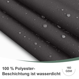 LOVE STORY Balcony Privacy Screen, Weatherproof Balcony Facing, 80 x 300 cm, Balcony Curtain (PES), Anthracite Opaque Balcony Net, Cable Ties, UV Protection for Home Railing, Outdoor Railing, Garden