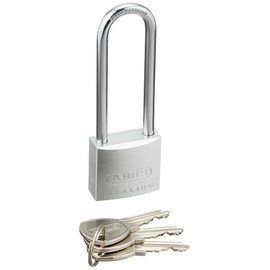 Japan Lock Service ABUS Abbas Titalium Padlock 64TI Hanging Length Type Silver , silver