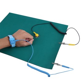 Anti-Static Wrist Strap,Anti Static Mat,Electrostatic Discharge Anti Static Band Grounding Wrist Strap Mat Kit