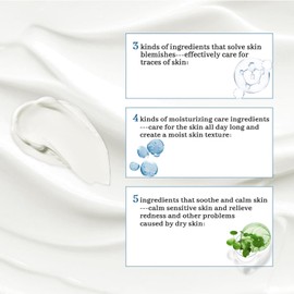 345 Relief Cream, Barrier Repair Cream Soothing Face Moisturizer For Acne & Repair Damage Skin, Moisturising Cream for Face Moisturising Cream for Women, 345 Intensive Repair Cream