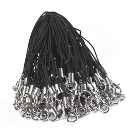 Samcos Strap Lobster Claw Clasp with Hooks, Set of 100, Straps, Handmade, DIY Hardware, DIY Accessories, Parts, Used, USB Flash Drive (Black)
