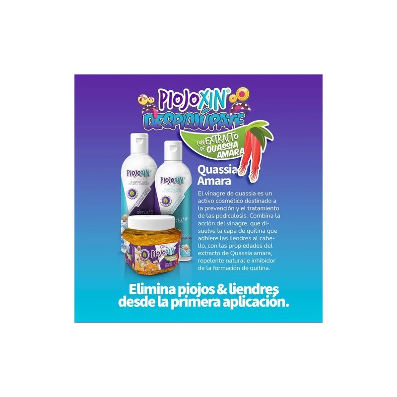 Kit Anti Piojos Piojoxin Shampoo Peine Gel Solución
