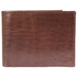LEONARDO VERRELLI 3000301 Men's Genuine Leather Wallet 12.5 x 10 cm, brown, coin purse
