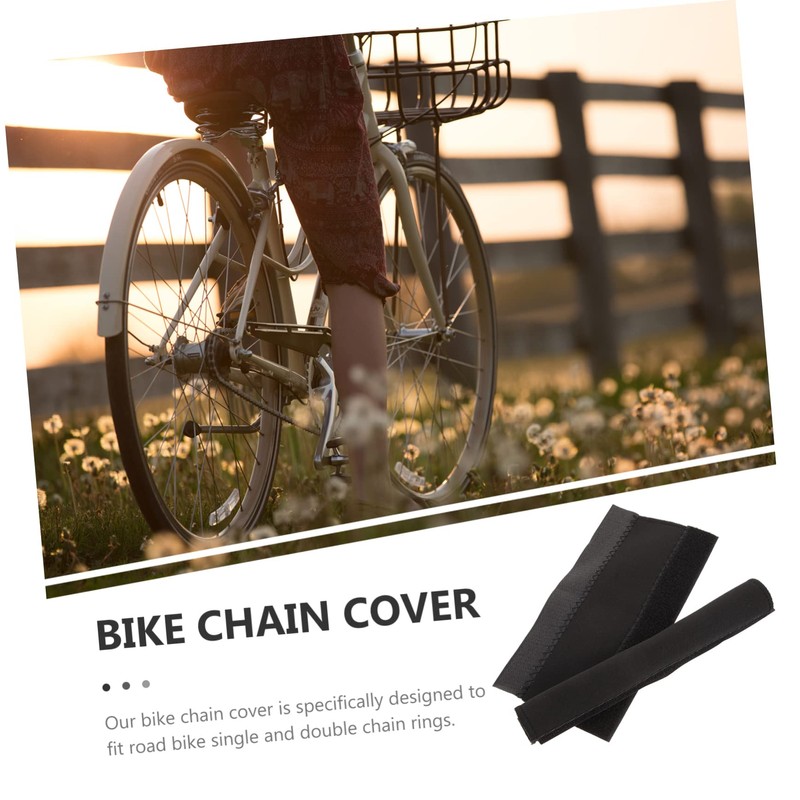 Sosoport 2Pcs Bike Chain Protector Neoprene Cover for Bicycles Durable