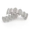 TOPGRILLZ Grillz Vampire Teeth Silver Grills for Your Teeth Diamond