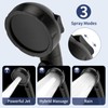 HANLIAN High Pressure Shower Head with Pause Button, 3 Spray