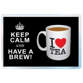Keep Calm and Have a Brew Fridge Magnet (Cup), Have a Cup of Tea, Tea and Coffee, Lovers Novelty Fridge Magnet (17)