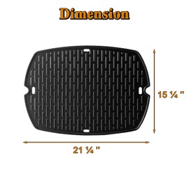 Q2200 Griddle Grill Replacement Parts for Weber Grill Griddle Q 2200 Q220 Q2400 Q200 Q2000 Q240 Cast Iron Griddle Plate Weber Q Griddle Insert 396000 7645 Full Size Reversible Griddle Accessories
