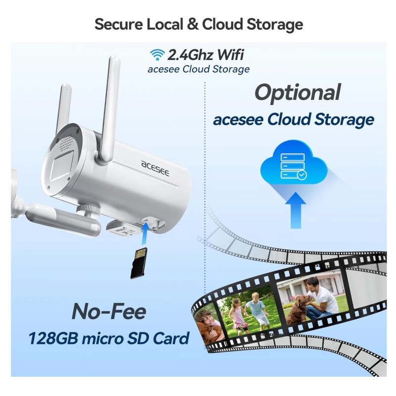 Acesee Security Camera Wireless Outdoor - Battery Powered Camera Outdoor