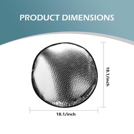 DACIRTY Steering Wheel Sunshade, Sunscreen Heat Insulation Cooling All-inclusive Waterproof Protective Cover, Portable Summer Essential Accessory, Suitable for Most Cars, SUVs (Silver)