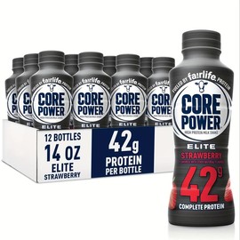 Fairlife Core Power Elite 42g High Protein Milk Shake, Flavor Variety, Chocolate, Vanilla, Strawberry, 14 Fl Oz - Flavor: Strawberry