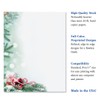 Crystal Pine Christmas Stationery - Holiday Letters, Printer Paper, 25