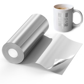 Silver Permanent Vinyl for Cricut Cutting Machine - 12" x 40 FT Adhesive Roll for Silhouette Cameo, Craft, Sign, Wall Sticker (Glossy)