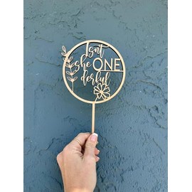 Onederful Cupcake Toppers,wooden One Derful 1st Birthday Decorations, Isn't She Onederful Decor, First Birthday Theme Picks, Isn't She Lovely