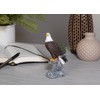Eagle On Stone Natural Brown 6 inch Resin Stone Decorative