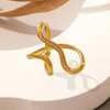 Mrltau Gold Waterproof Asymmetric Ring, Thick Chunky Women's Gold Ring