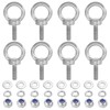 PATIKIL M6 x 20mm Lifting Shoulder Eye Bolt, 8Pcs 304
