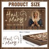 Colingmill Large Wooden Rosary Holder Wall Mounted with 8 Hangers