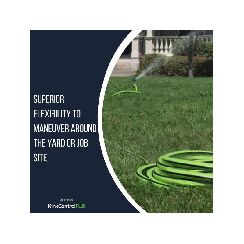 Kink Control Plus Water Hose 100ft - High Burst Strength