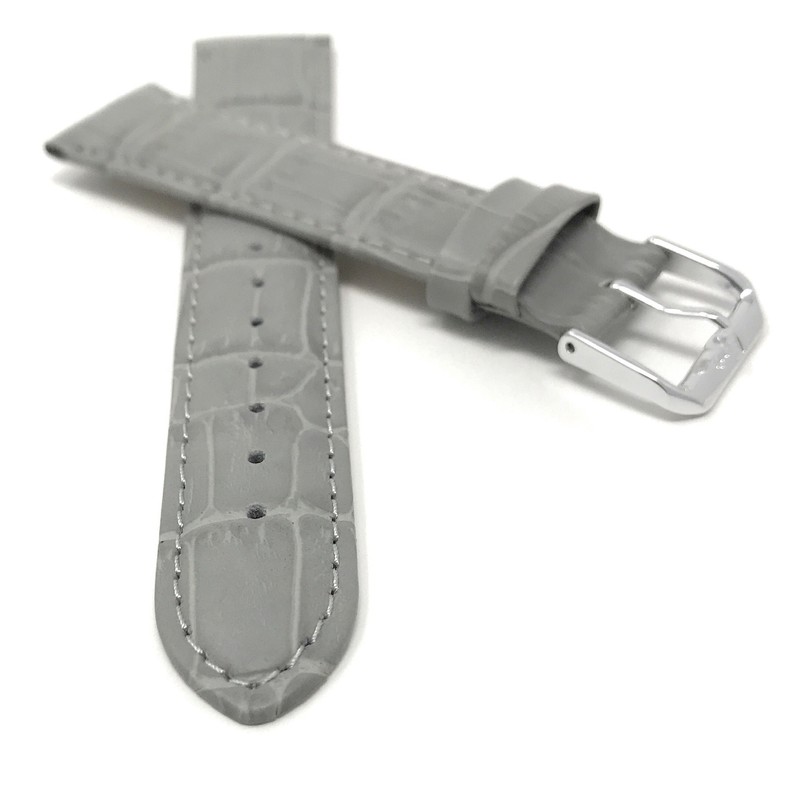 Bandini 14mm Womens Italian Leather Watch Band Strap - Grey