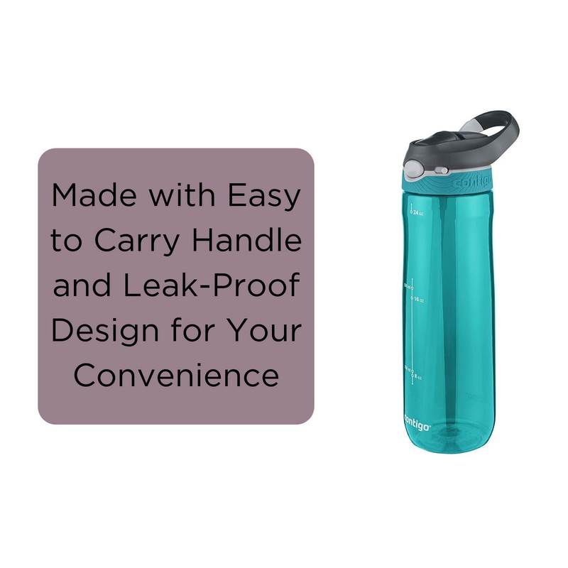 Contigo AUTOSPOUT Ashland Reusable Water Bottle, 24oz, Scuba