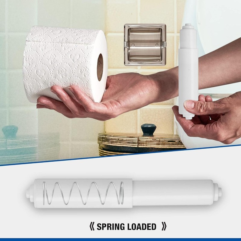 White Toilet Paper Holder, Toilet Paper Holder Roller Spindle Replacement