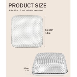 bylikeho RV Vent Cover,RV Furnace Vent Screen,Car Accessories 4.5x4.5x1.3” RV Exhaust Vent Cover,With Installation Tool ﻿