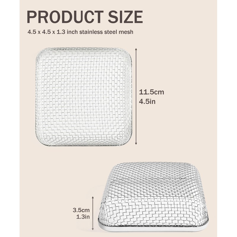 bylikeho RV Vent Cover,RV Furnace Vent Screen,Car Accessories 4.5x4.5x1.3” RV
