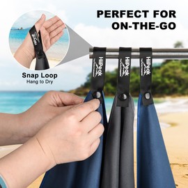 HiiPeak Mikrofaser Handtuch (180 cm x 90 cm) kompakt und leicht microfaser handtücher Fitness Handtuch Schnelltrocknend saugfähiges Sporthandtuch Fitnessstudio Schwimm und Gym Handtuch (Dunkelgrau)