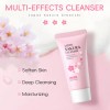 Hidratante Cuidado Facial Limpiador, Sakura Facial Wash 1pcs