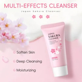 Hidratante Cuidado Facial Limpiador, Sakura Facial Wash 1pcs                                                                                          