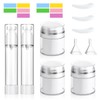 5Pcs 1.7oz Airless Pump Jar Set, FHDUSRYO Refillable Cream Jars
