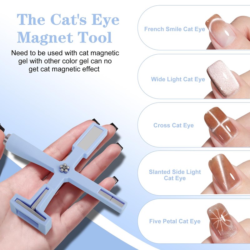 Vnjaoi Nail Magnet Set, Upgraded 5 in 1 Multi-Function Nail