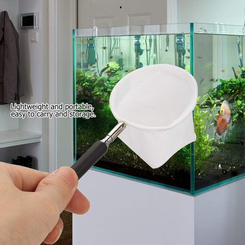 Small Telescopic Aquarium Fish Net, 2Pcs Small Telescopic Shrimp Net,Aquarium