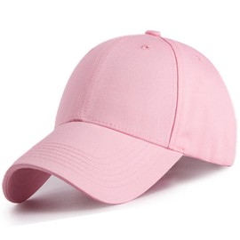 BALLOT Cap, Men's and Women's, Hat, Solid Color, Unisex, Deep Type, Large Size, UV Protection, Baseball Cap, 100% Cotton, L Size, Pink