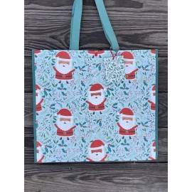 TJX NEW TJX Large Shopping Tote Bag - Lotta Santa Claus - Reusable EcoFriendly