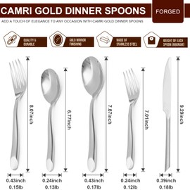 20-Piece Silverware Set with Handle, Stainless Steel Flatware Set, Cutlery Set Mirror Polished, Dishwasher Safe, Service for 4