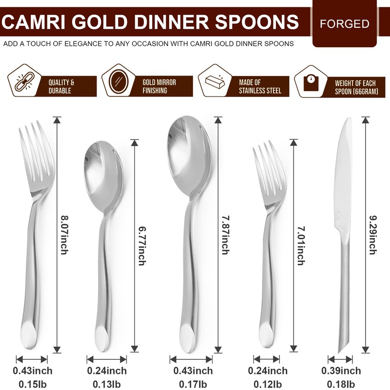 20-Piece Silverware Set with Handle, Stainless Steel Flatware Set, Cutlery