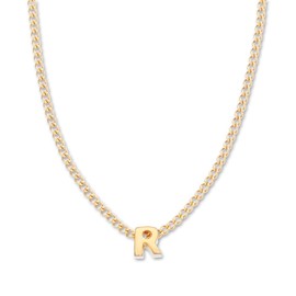 Palas Jewellery Women's Tiny Love Letter R Necklace, Gold