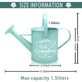 Grandma Gifts for Christmas, Gardening Gifts for Grandma, Plant Lover Gifts for Grandma, Metal Watering Can for Indoor Outdoor Plants, Best Grandma Ever Gifts from Grandkids Grandchildren