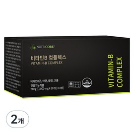 Nutricore Vitamin B Complex, 60 tablets, 8 ea / 뉴트리코어 비타민B 컴플렉스, 60정, 8개