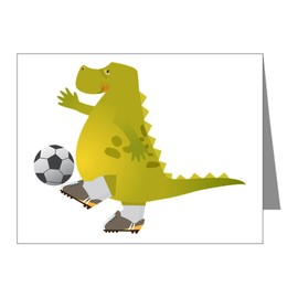 Note Cards (20 Pack) Dinosaur Playing Soccer