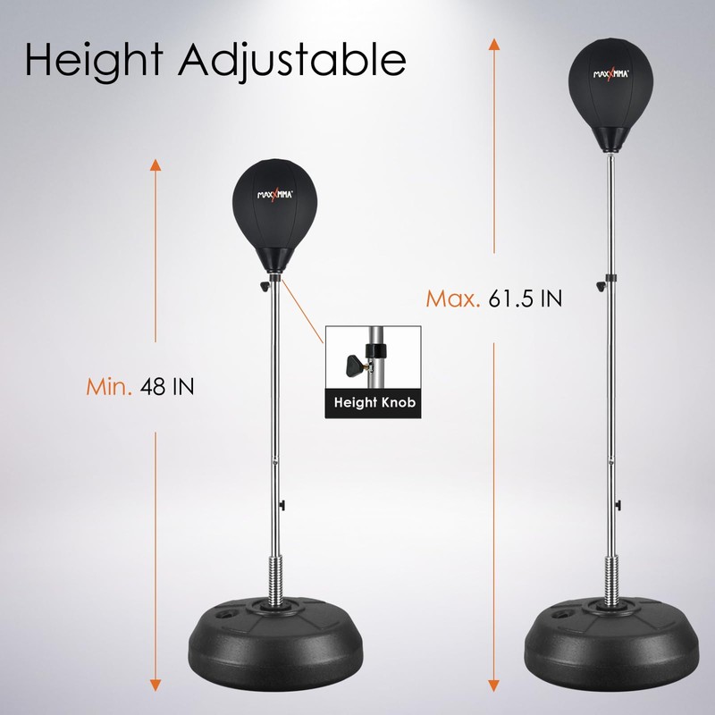 MaxxMMA Speed-Adjustable Freestanding Reflex Bag Kit