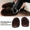 Electric Heated Slippers Temperature Adjustable Winter Soft Plush Heating Shoes