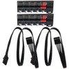 eMagTech 2pcs 5 Port PWM Fan Hub Splitter Speed Controller